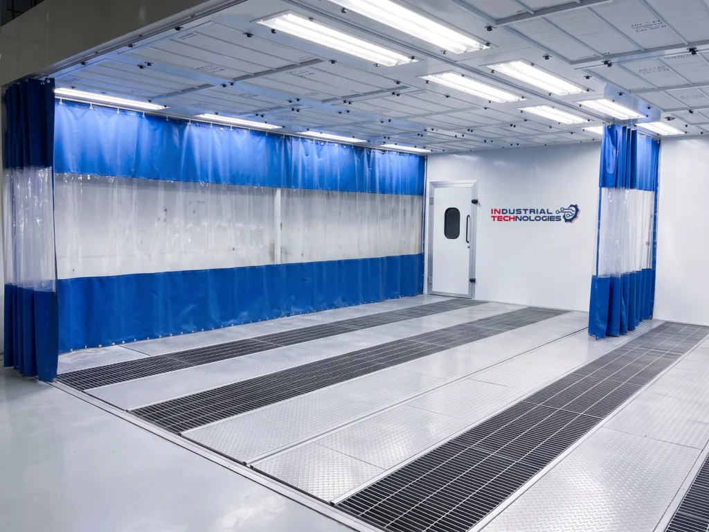 INTECH PURE 360 prep station, wide view inside the workshop